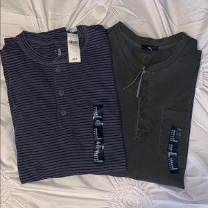 NWT long sleeve GAP shirts (lot of 2) MEDIUM
